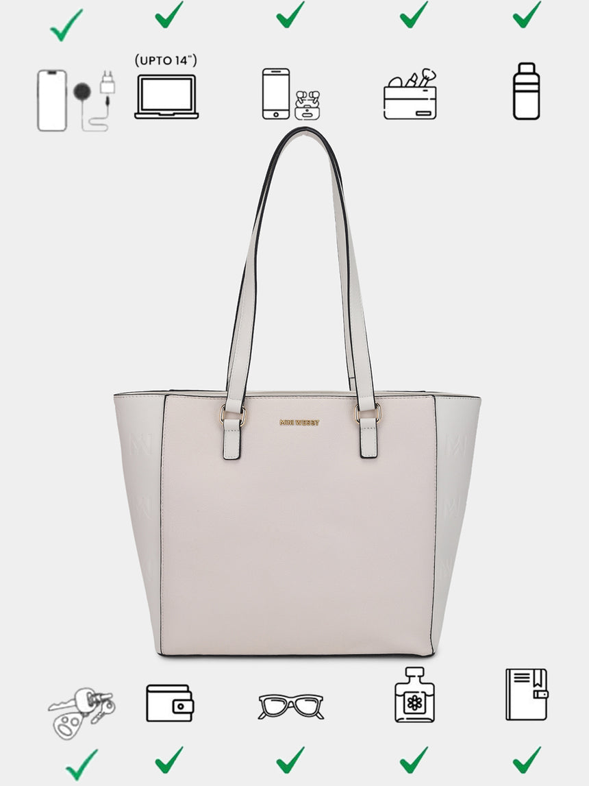 Buckingham White London Tote