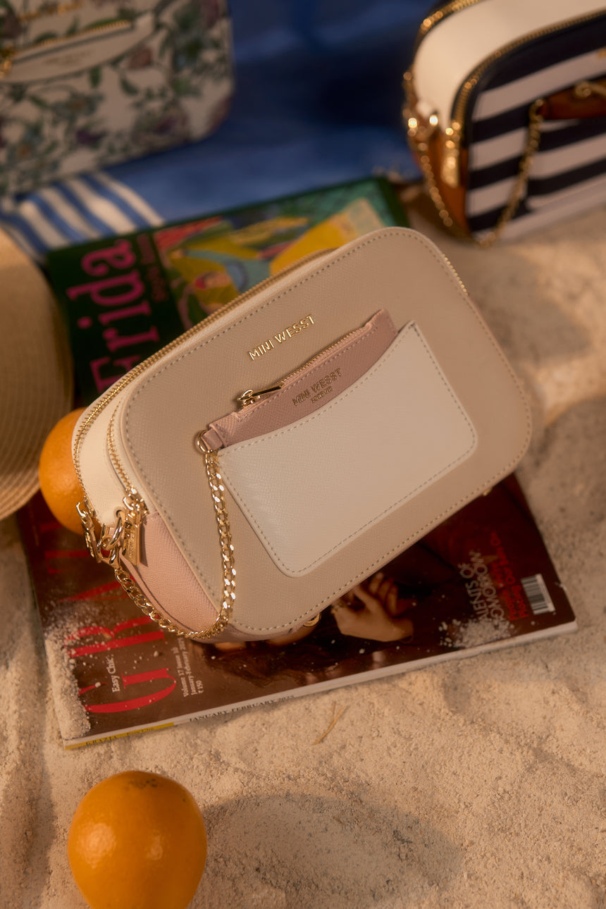 Uptown Luxe Beige Crossbody