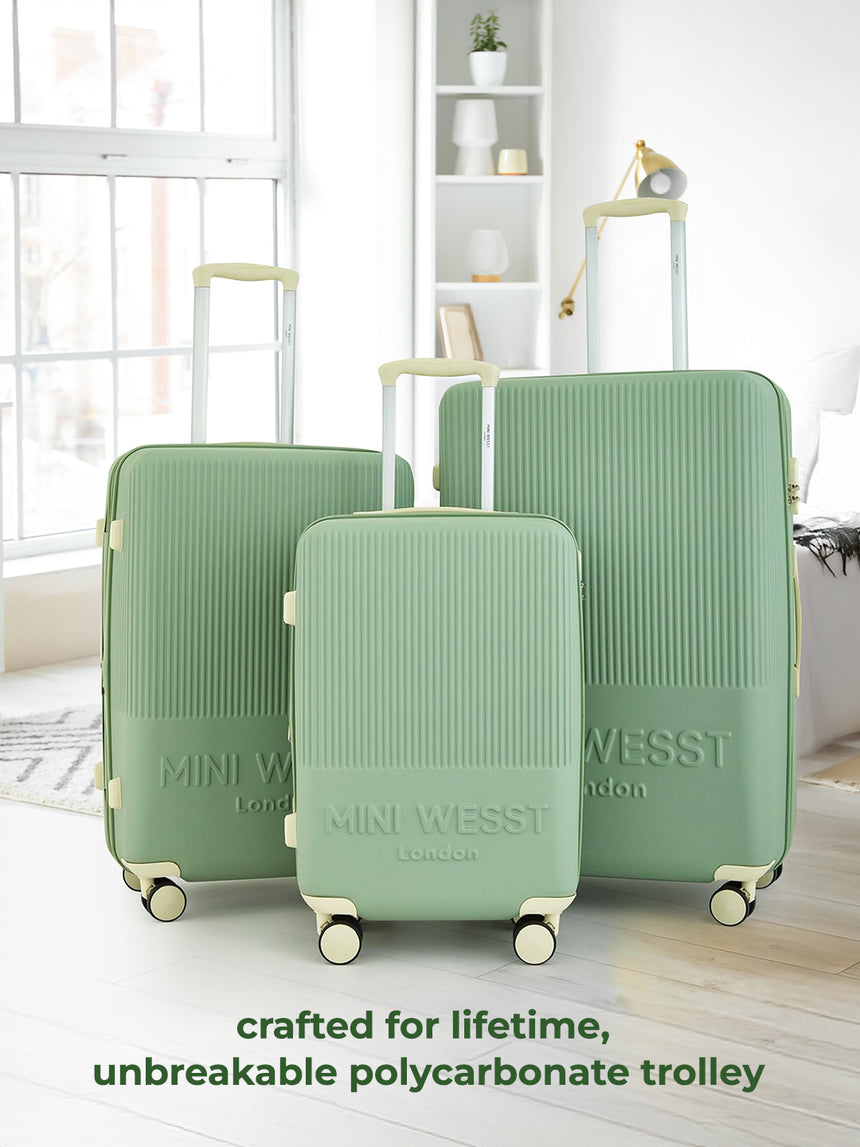 Mw London Green Set Of 3 Luggage
