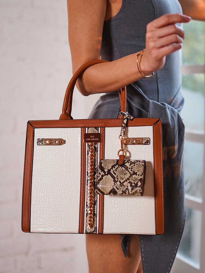 Broadway Luxe White London Tote