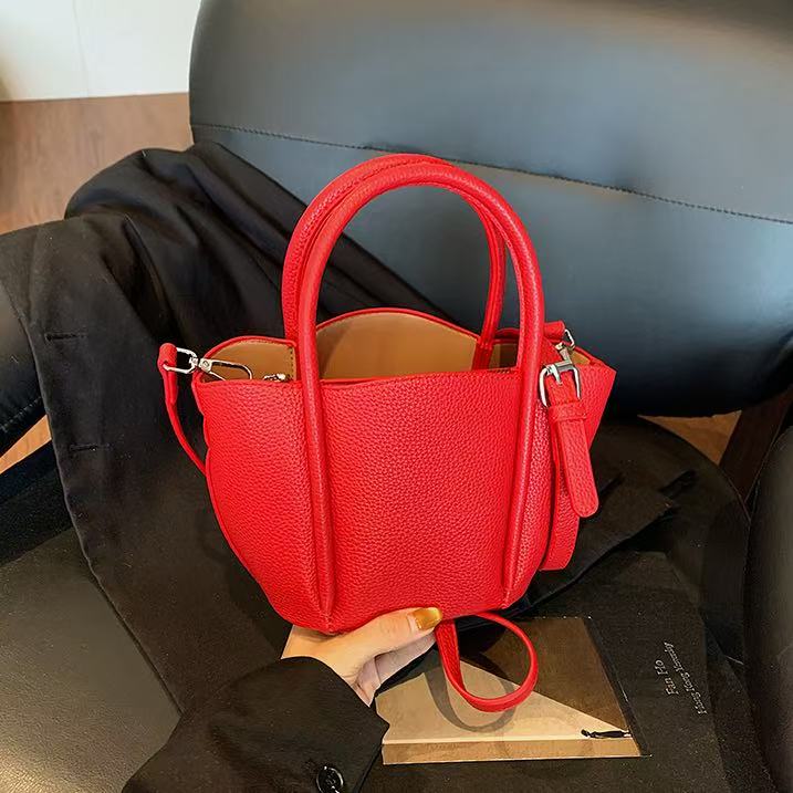 Barbara Red Bucket Handbag