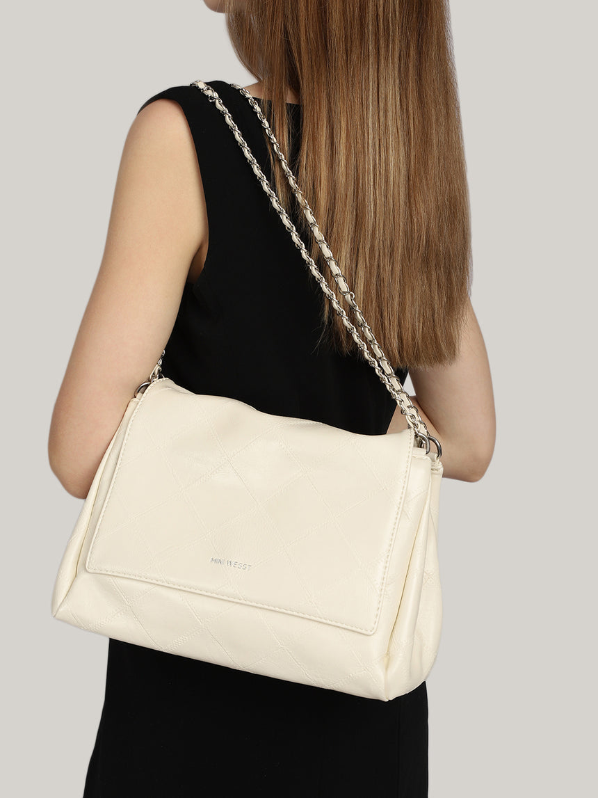 Milan White Sling Bag