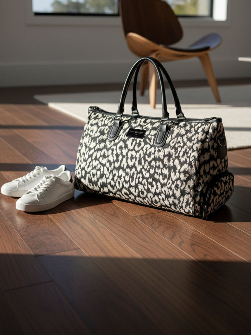 Wall Street Black and White London Duffle Bag