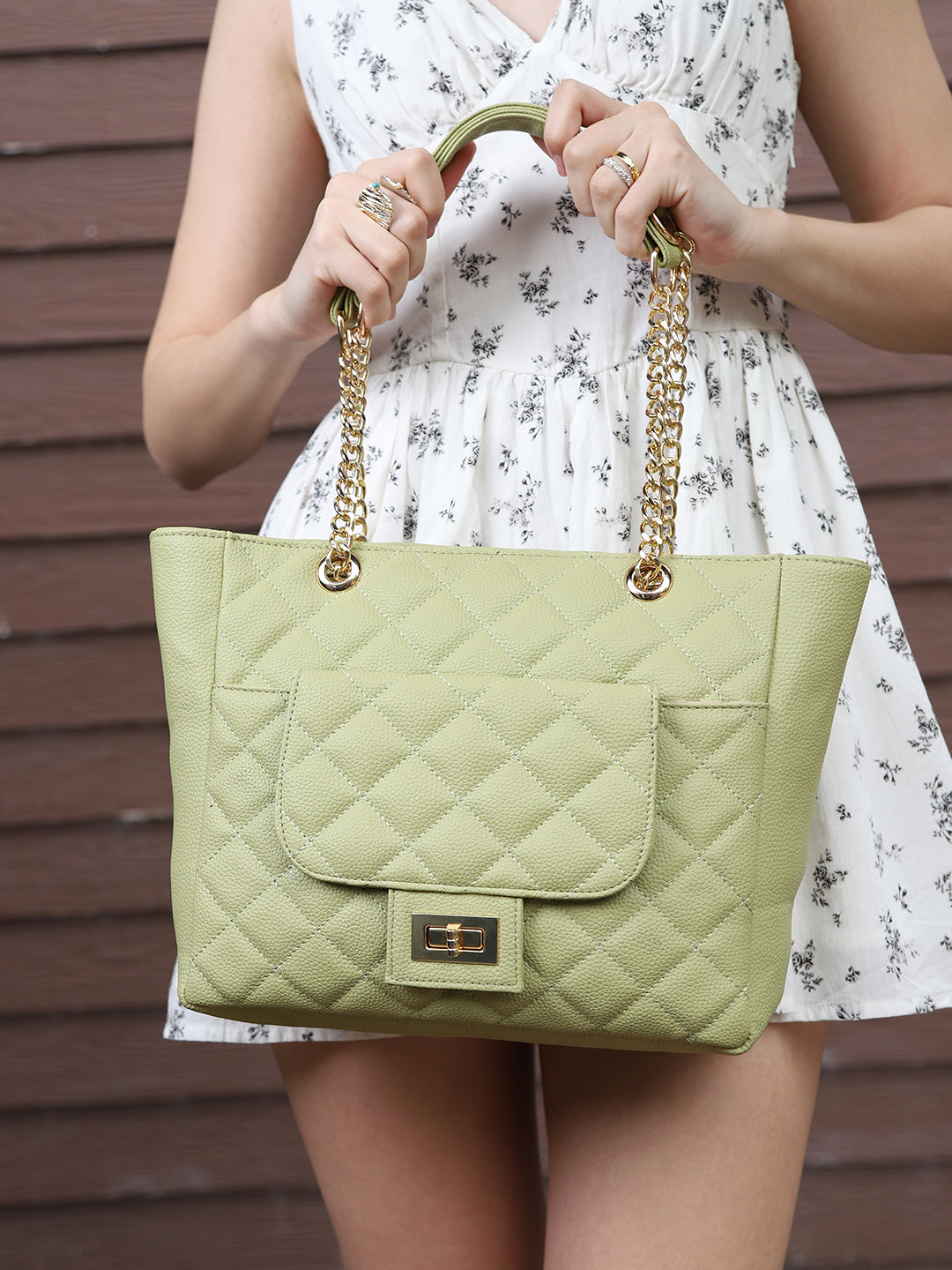 Casual Solid Handheld Bag