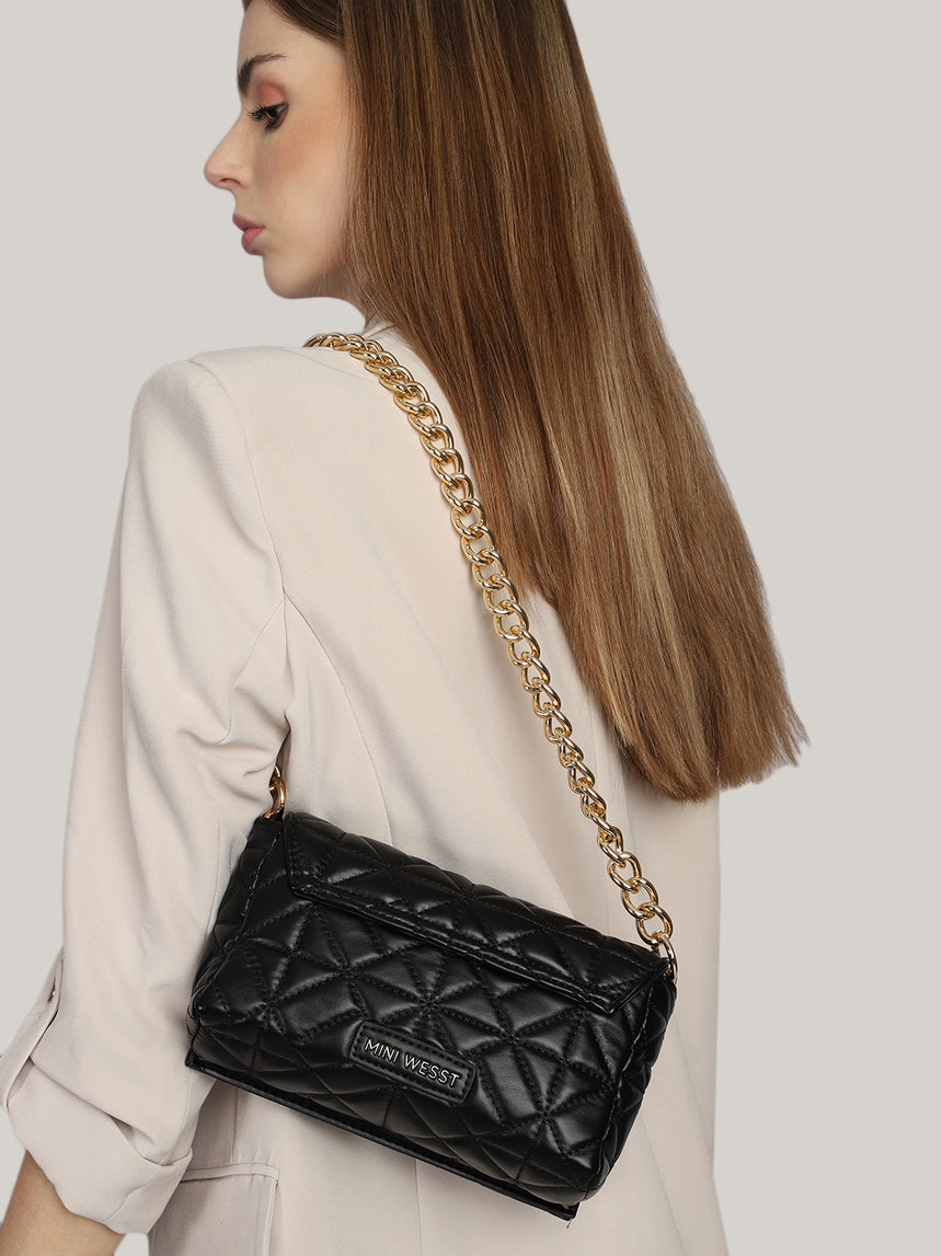 Casual Solid Shoulder Bag