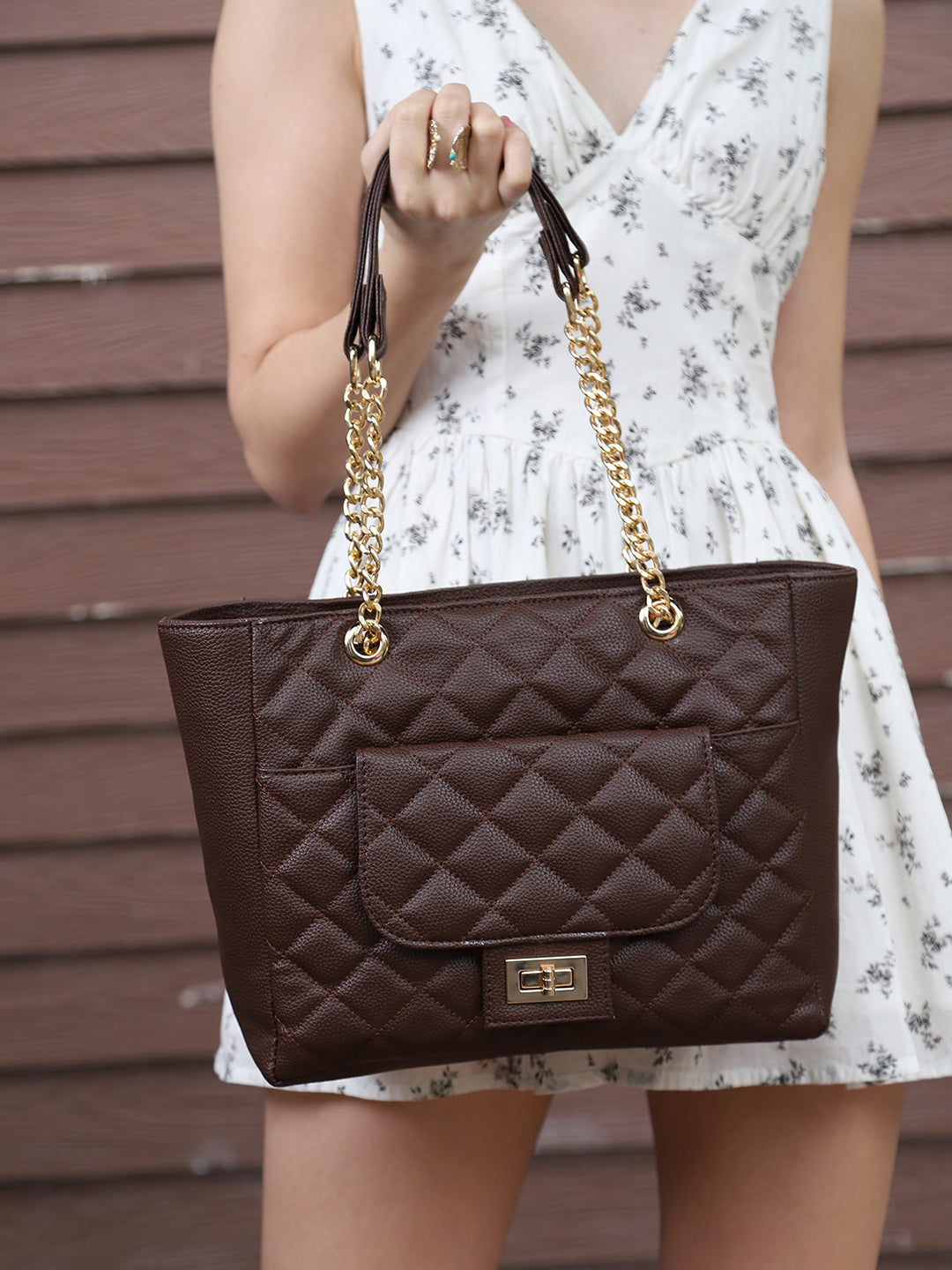 Casual Solid Handheld Bag