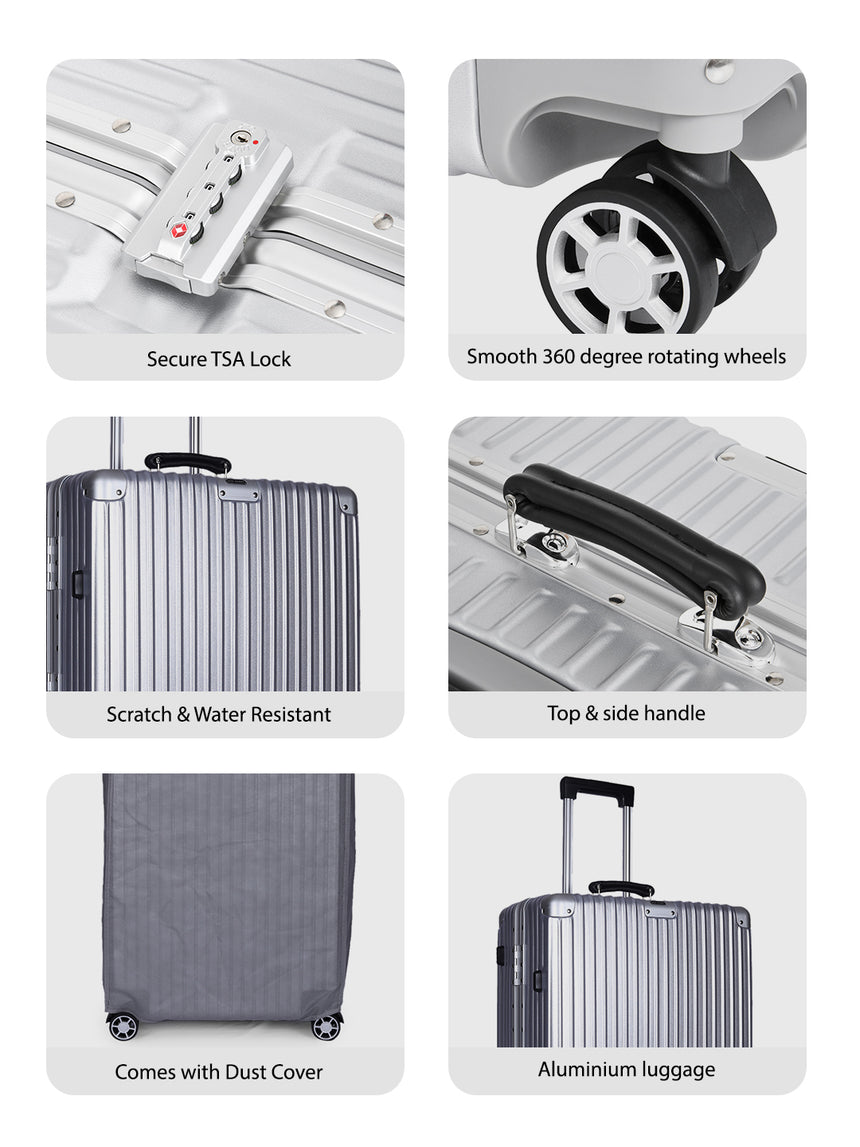 Soho Alluminium Check-In Silver Medium