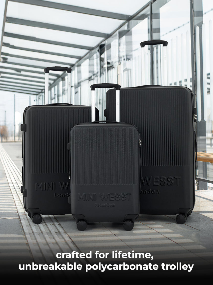 Mw London Black Large Luggage