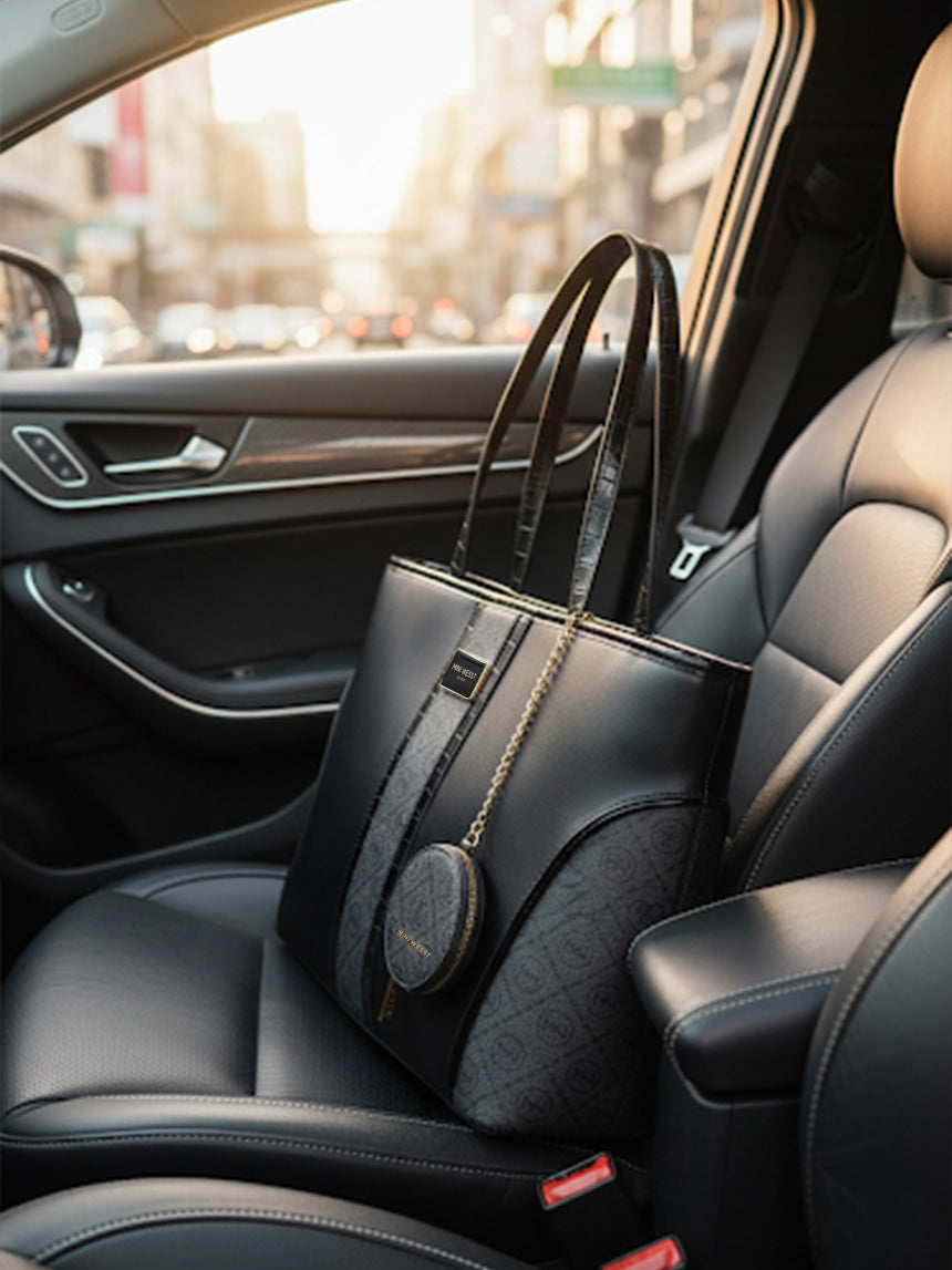 Piccadilly Square Black London Tote