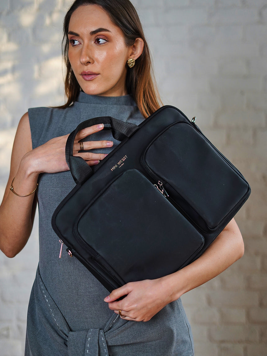 Cairo Luxe Black London Laptopbag