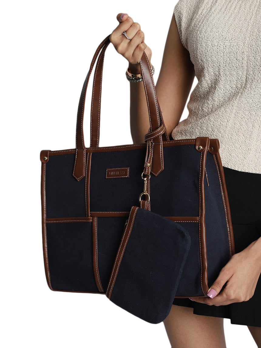 Dahlia Blue Tote Bag