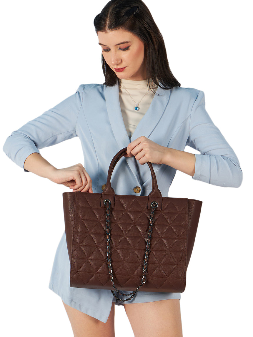 Hannah Montanna Brown Tote