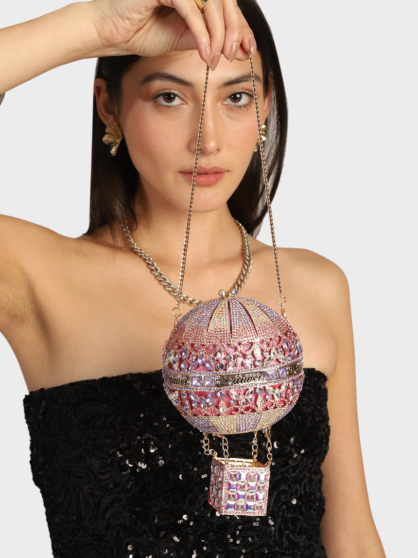 Hot Air Balloon Multicoloured Clutch