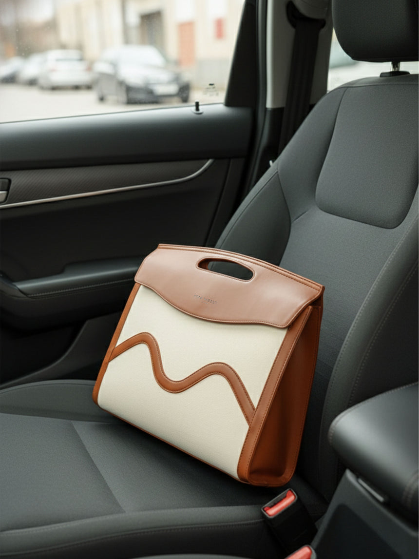 Scotland Laptop Beige & Brown London Tote