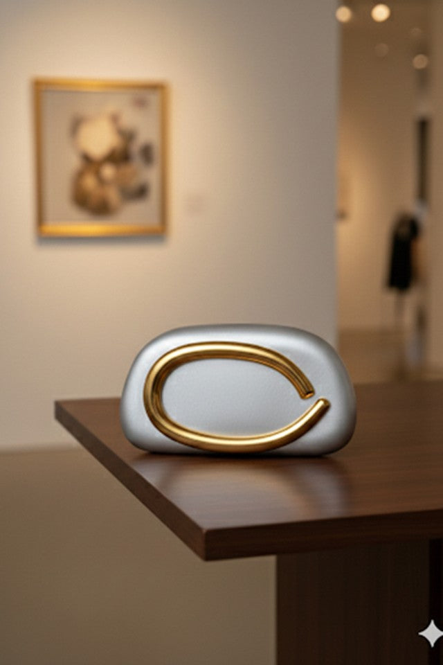 Ashley Silver Clutch