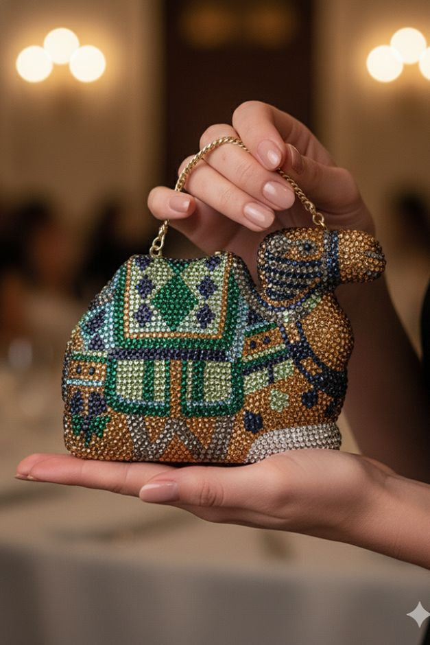 Camel Multicolor Clutch