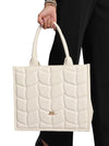 Henley White Tote