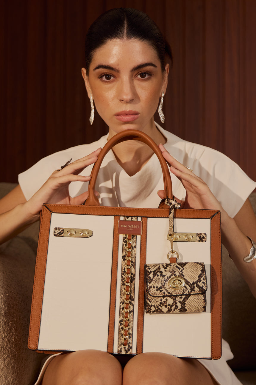 Broadway Luxe White London Tote