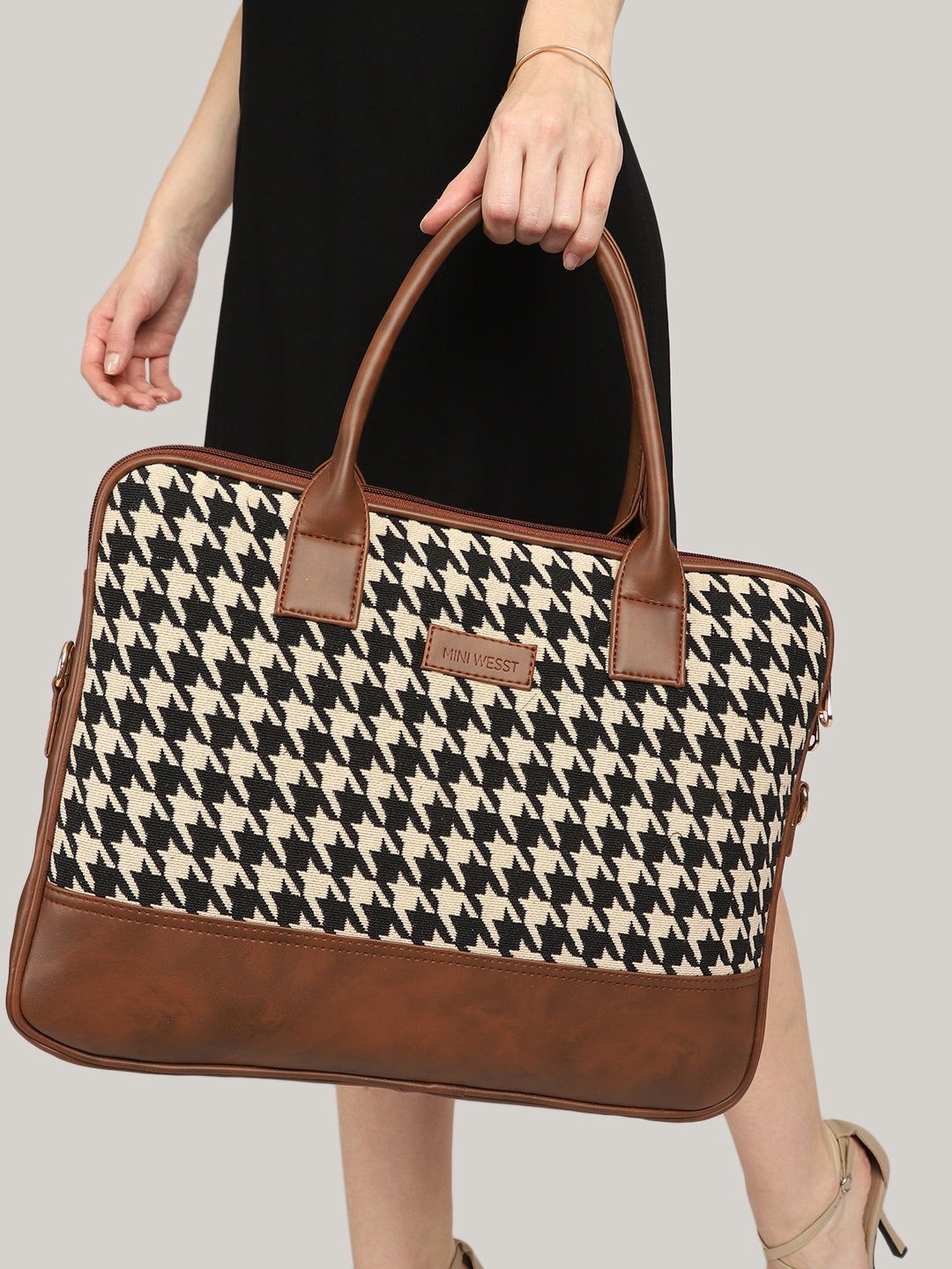 Houndstooth Laptop Bag