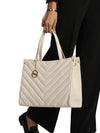 Hudson White Tote