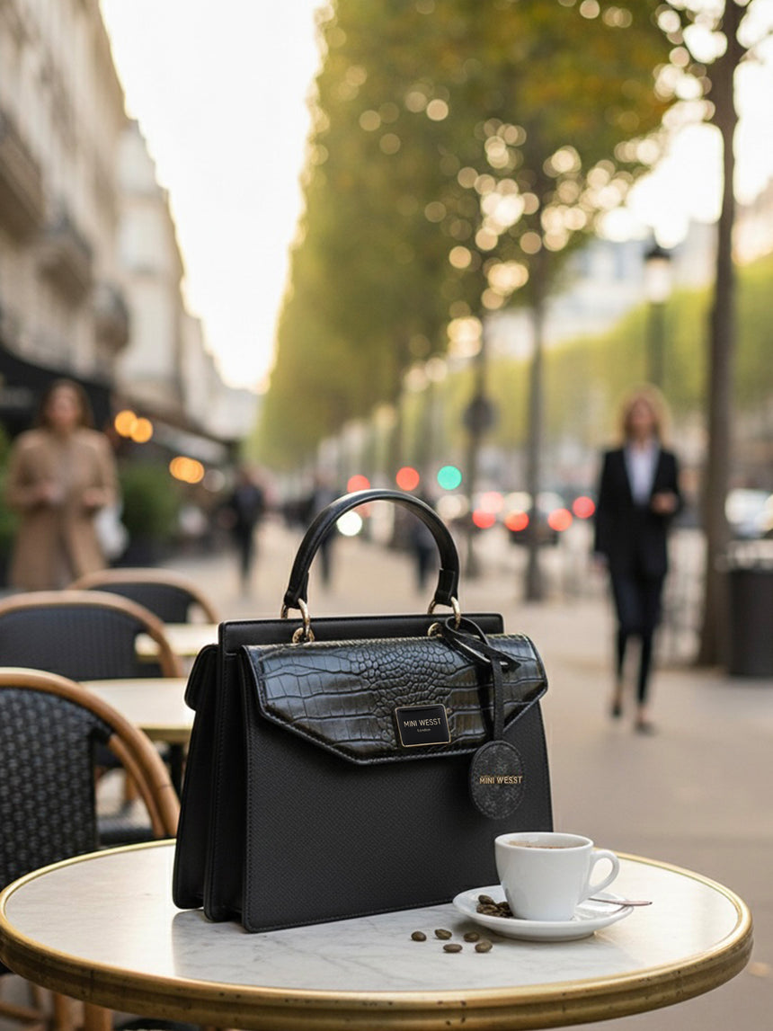 Yin & Yang Luxe Black London Handbag