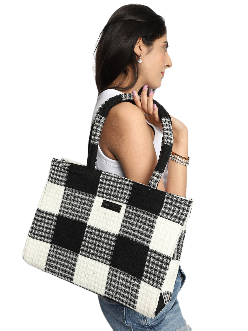 Chessboard Printed Tote