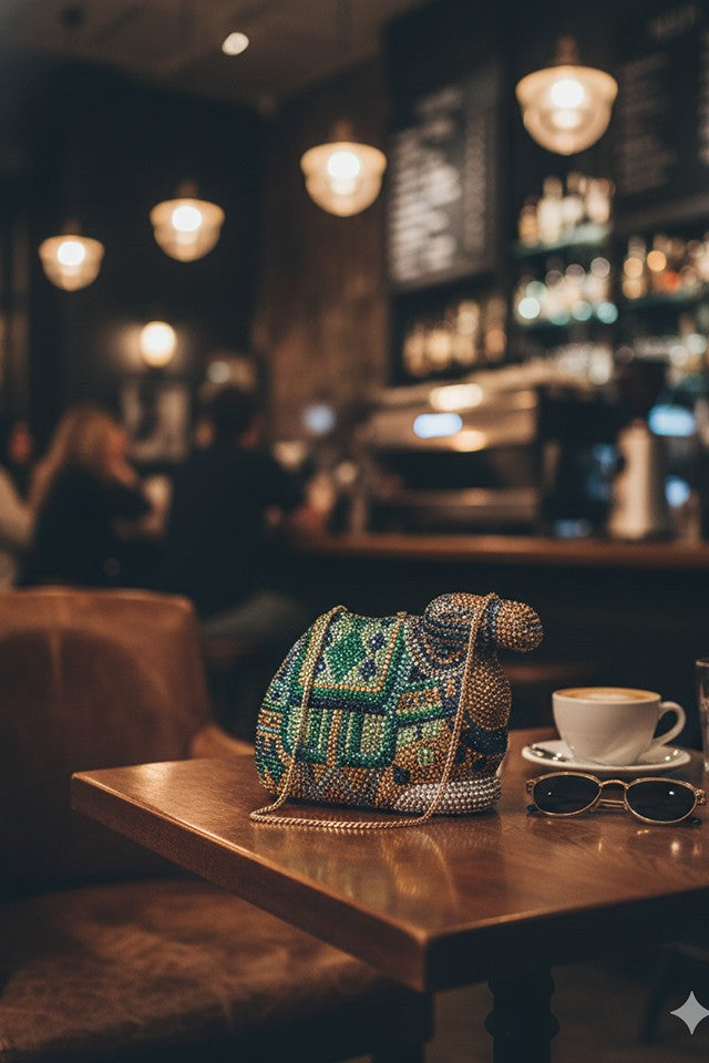 Camel Multicolor Clutch