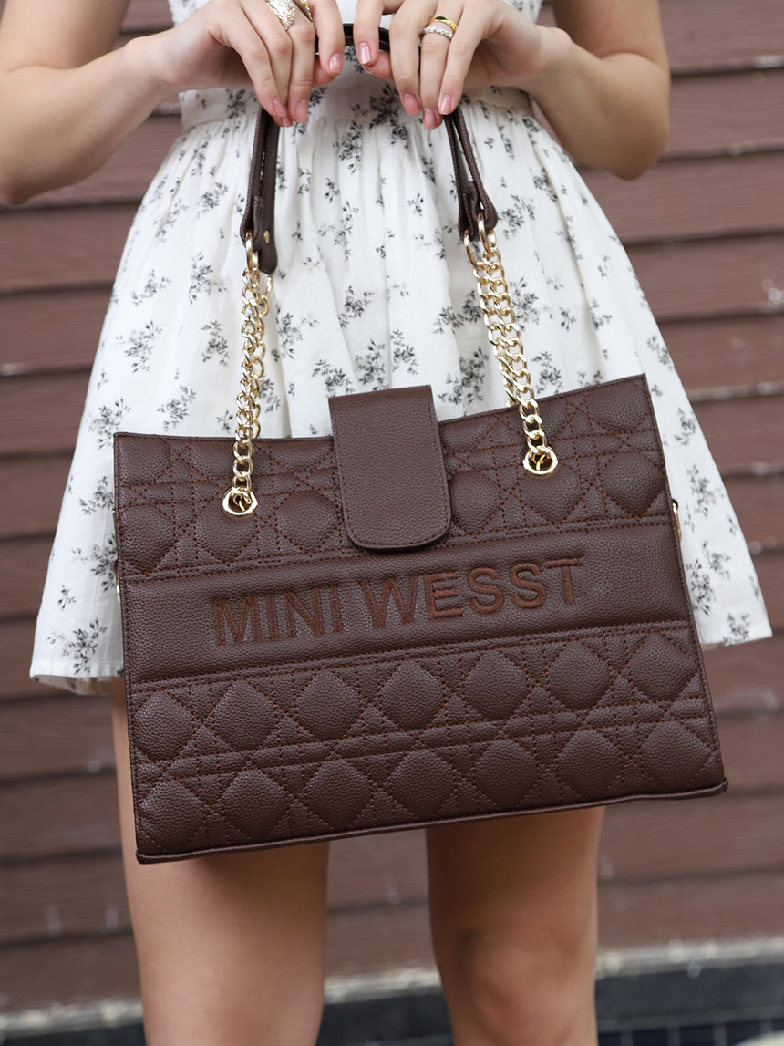 Mini Wesst Brown Signature Tote