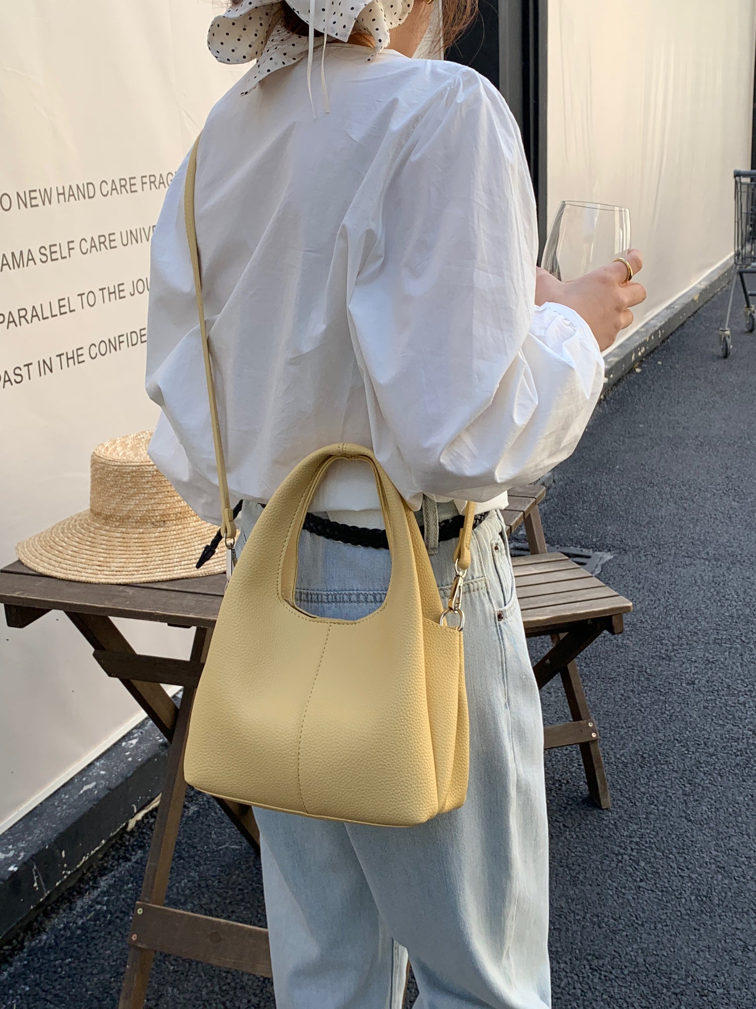 Yellow Hilary Bucket Sling Bag