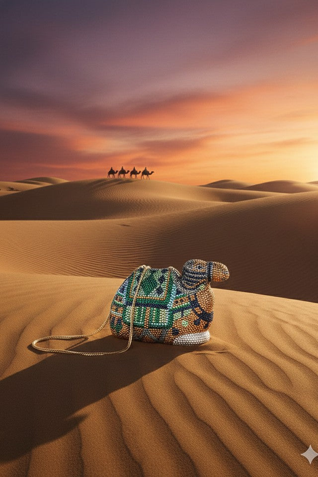 Camel Multicolor Clutch