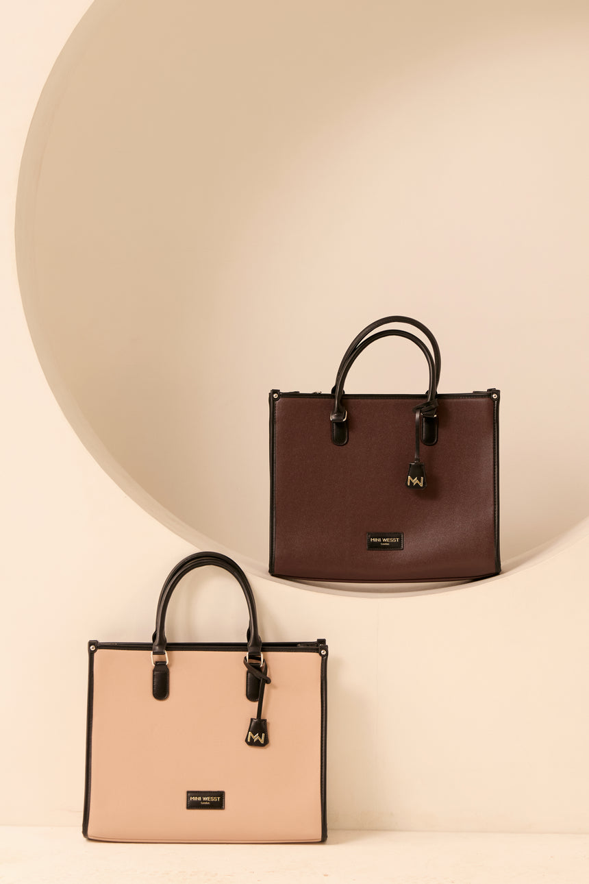 Times Square Luxury Brown London Tote