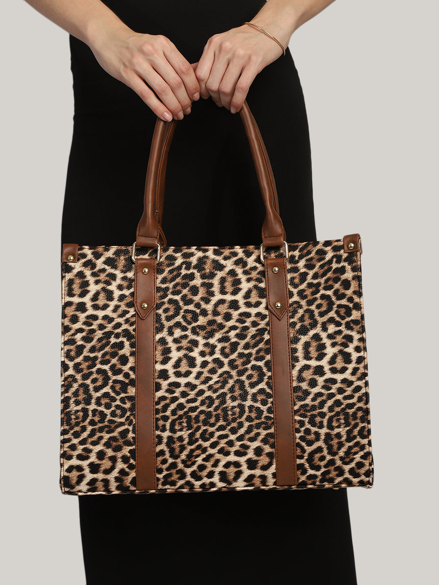 Leopard Printed Tote Bag