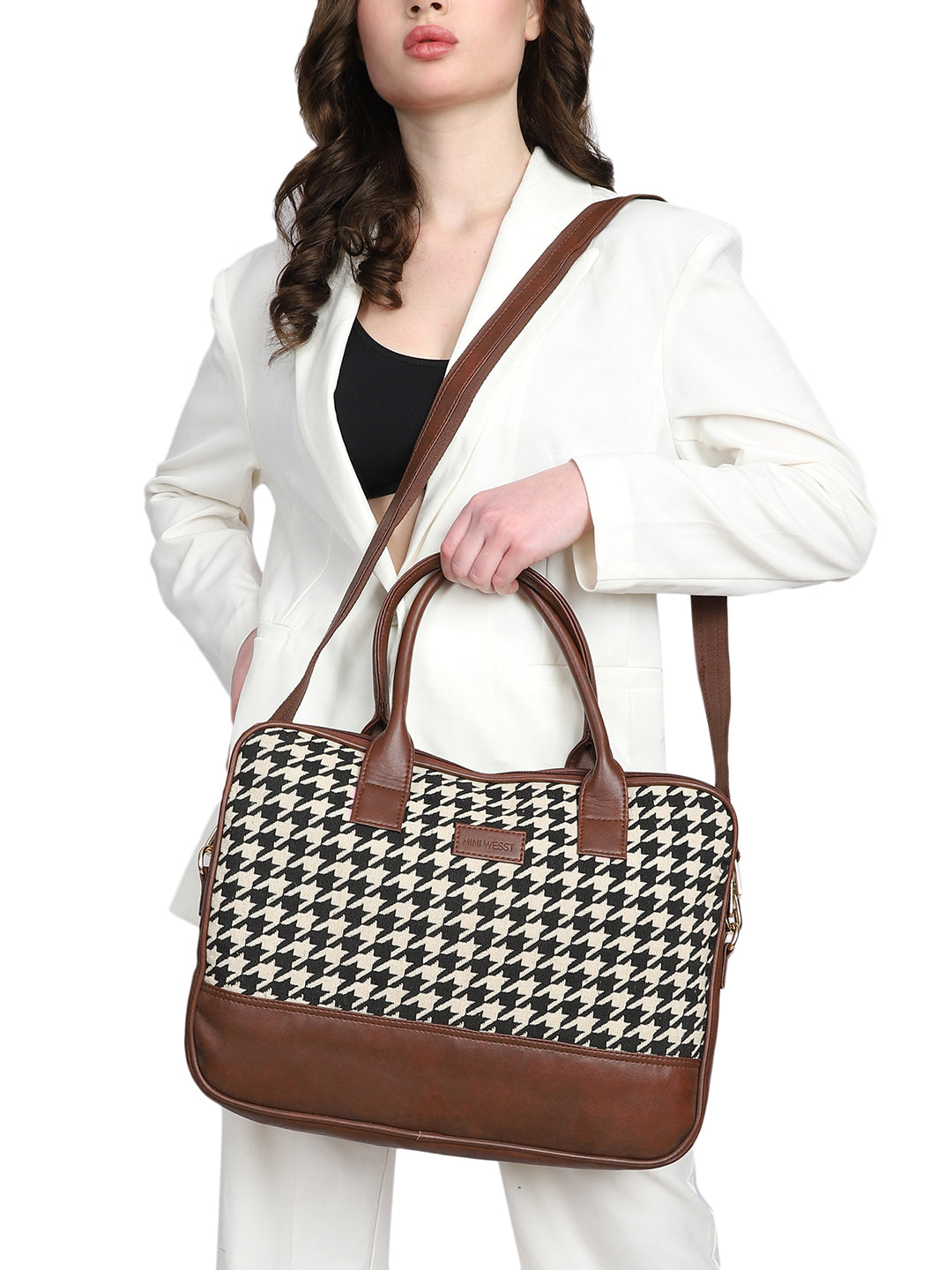 Houndstooth Laptop Bag