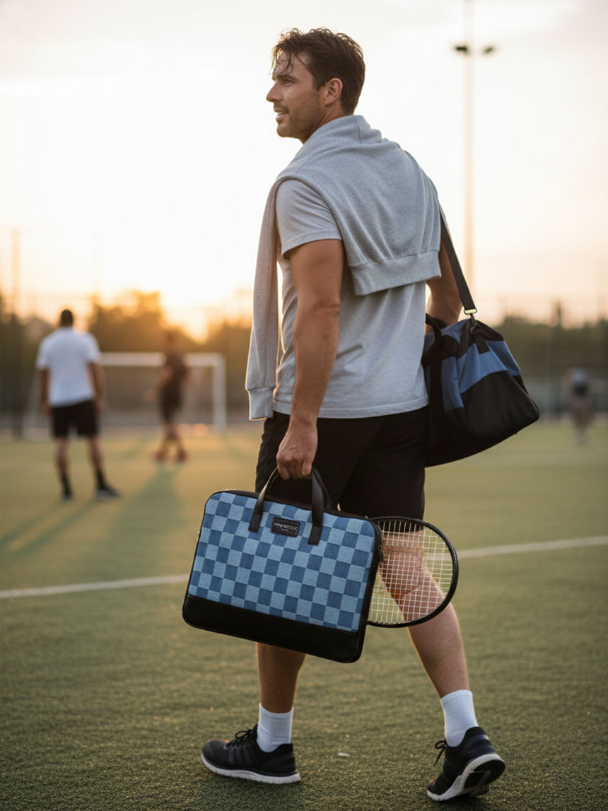 Bourbon Blue London Street Bag With Pouch
