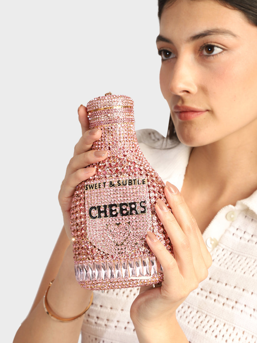 Champagne Multicoloured Clutch