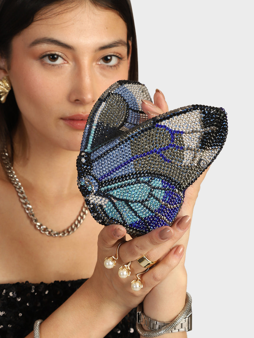 Butterfly Multicoloured Clutch