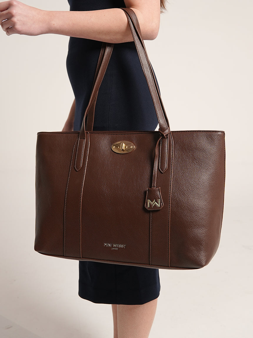 Ava Classic Brown Tote