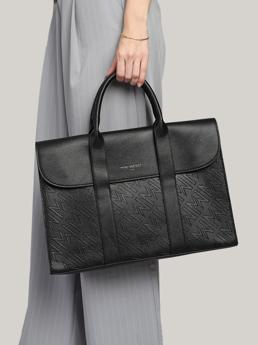 Huston Luxury Black London Laptop Bag