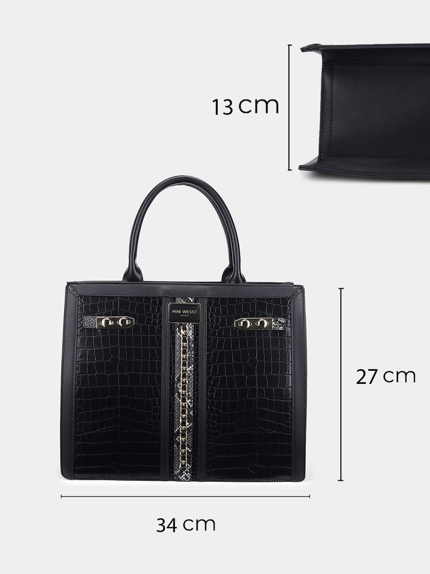 Broadway Luxe Black London Tote
