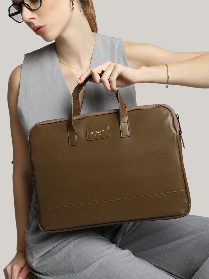 Burbon Whiskey Brown London Laptop Bag