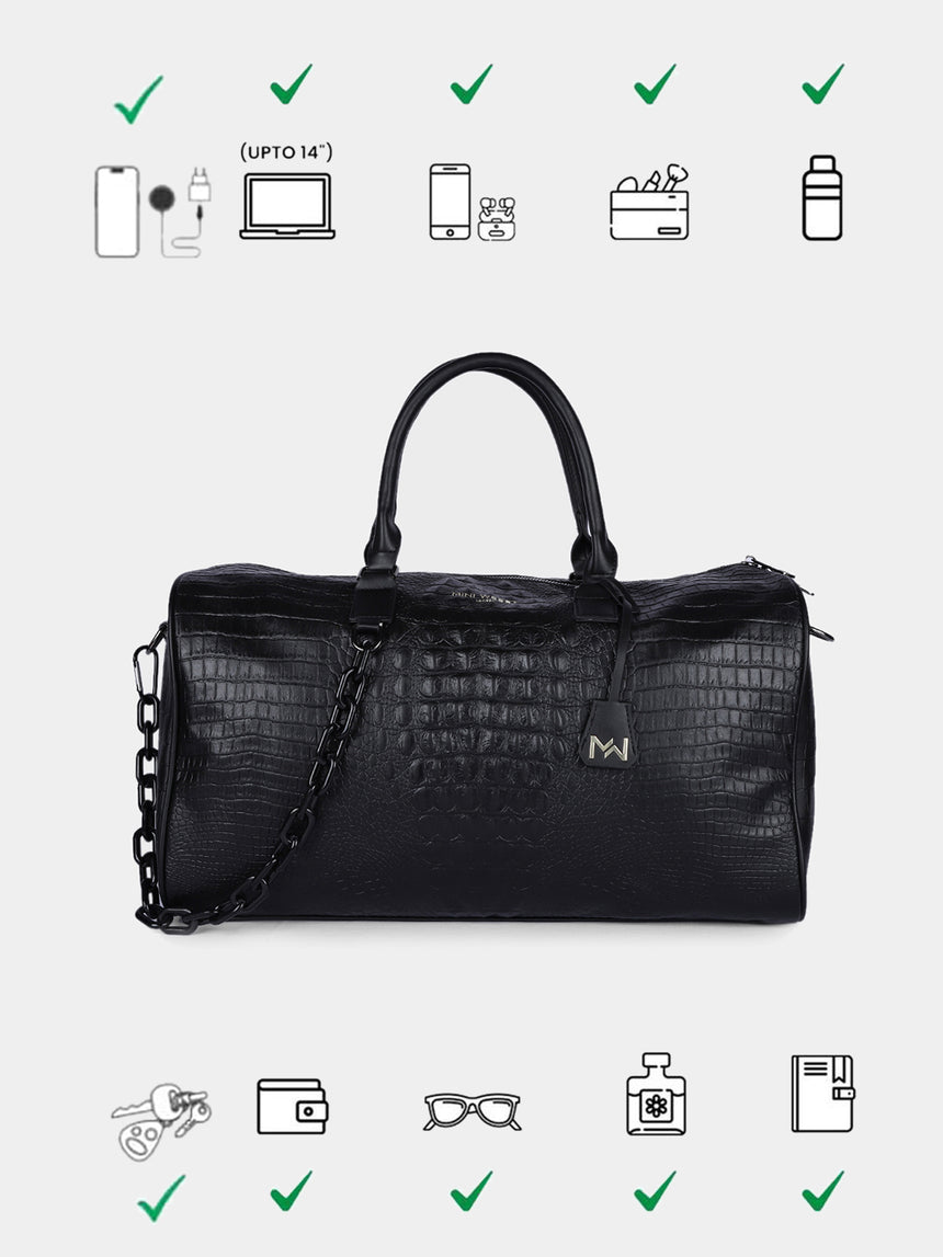 Soho Classic Black Duffle