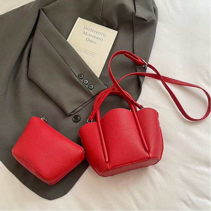 Barbara Red Bucket Handbag