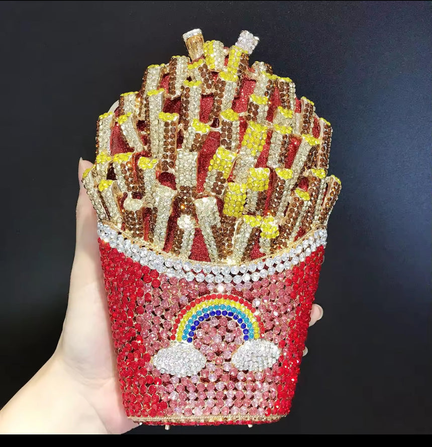 French Fries Multicolor Clutch