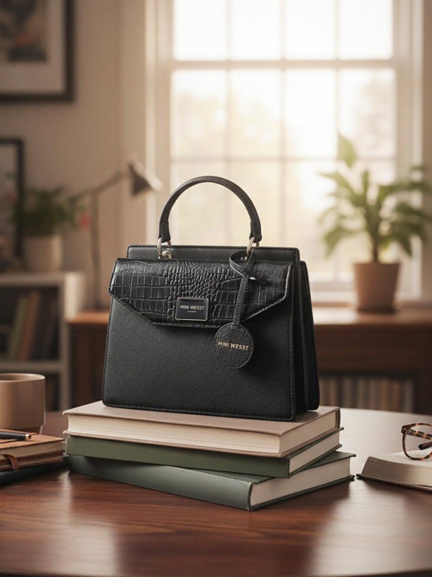 Yin & Yang Luxe Black London Handbag