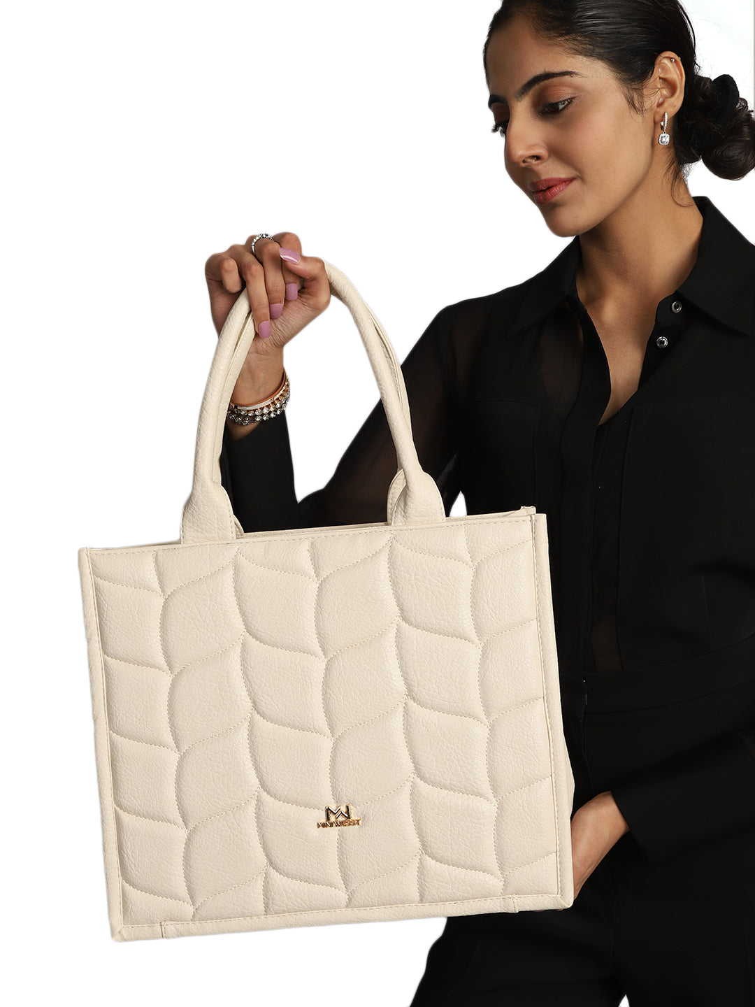 Henley White Tote