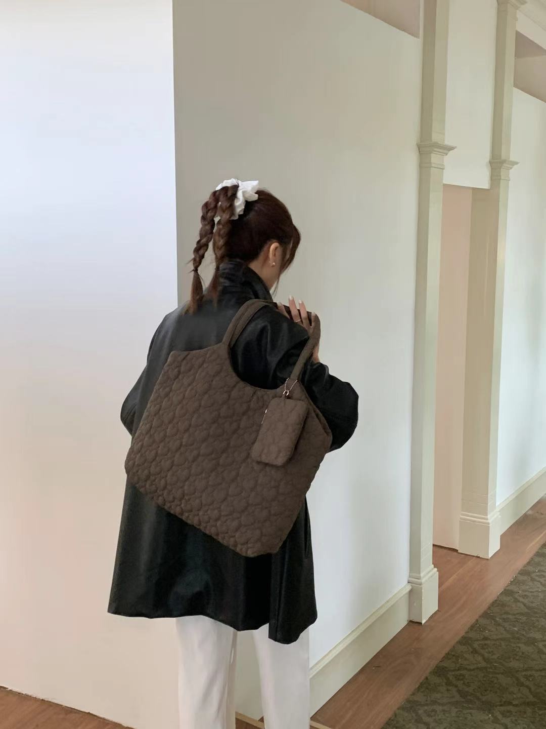 Dark Grey Hearts Dora Totebag