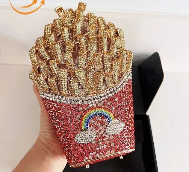 French Fries Multicolor Clutch