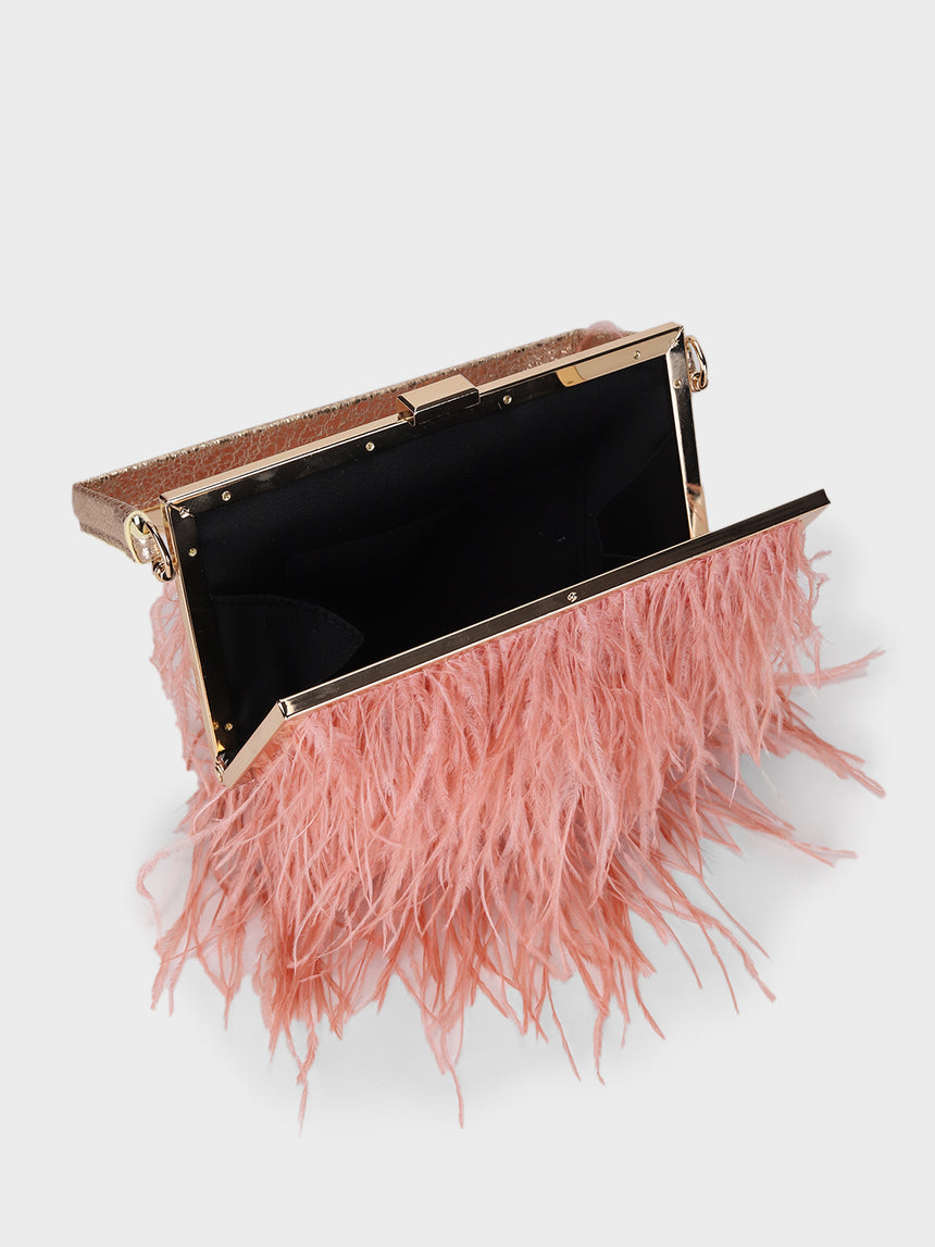 Feather Pink Clutch