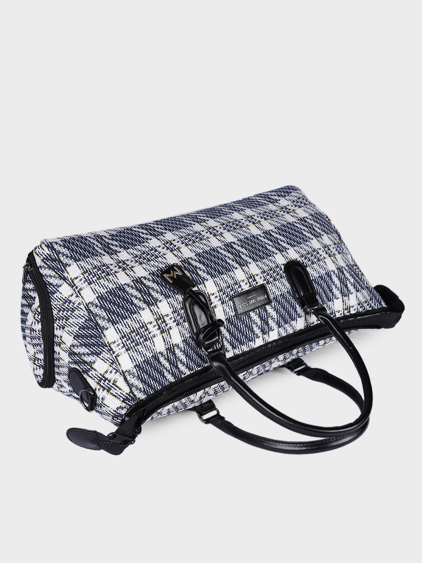 Wall Street Blue and White London Duffle Bag