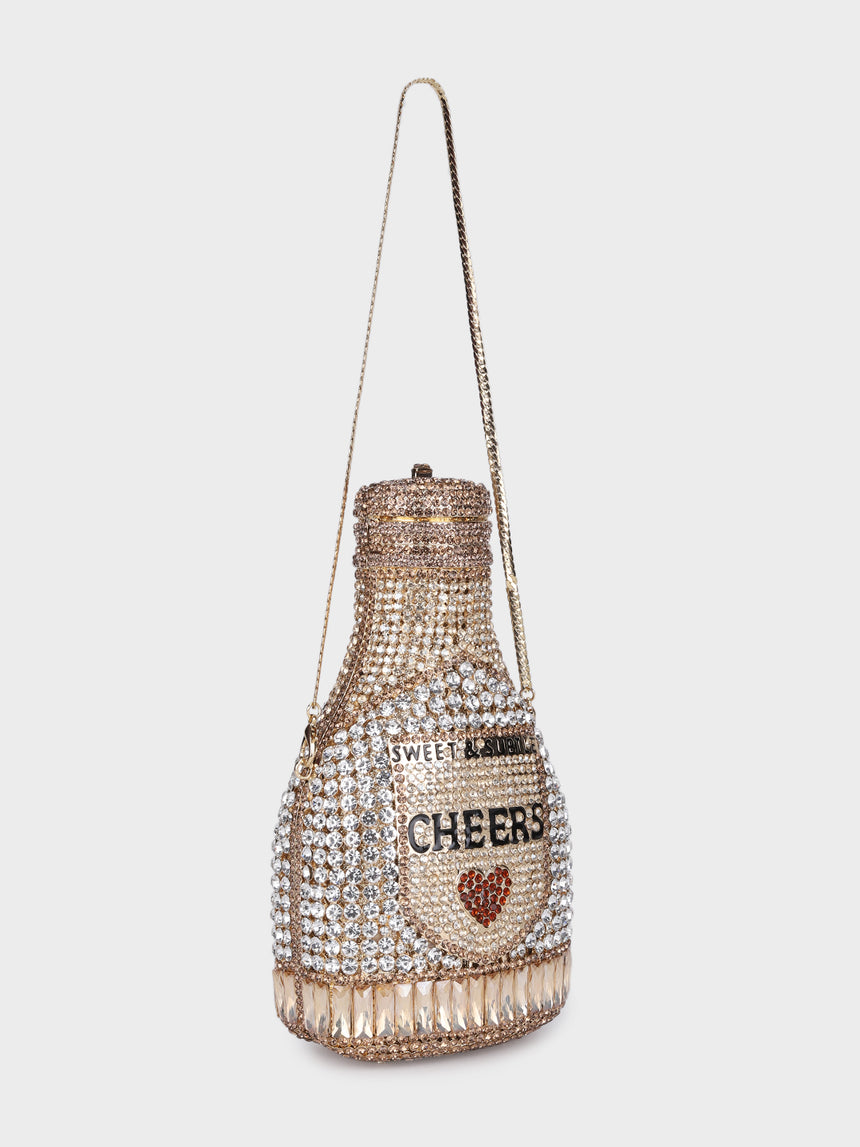 Champagne Multicolor Clutch